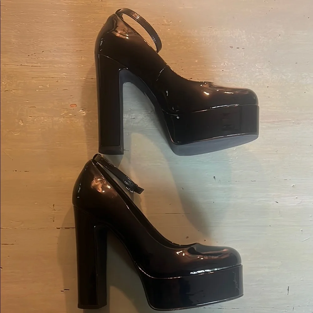 Jeffrey Campbell Black Platform Mary Jane Heels